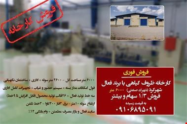 خرید و فروش کارخانه-فروش کارخانه ظروف گیاهی با برند فعال در شهر کرد