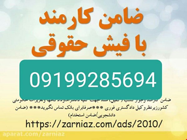 فیش حقوقی /ضمانت/ وثیقه/ دادسرا/ضمانت 09199285694