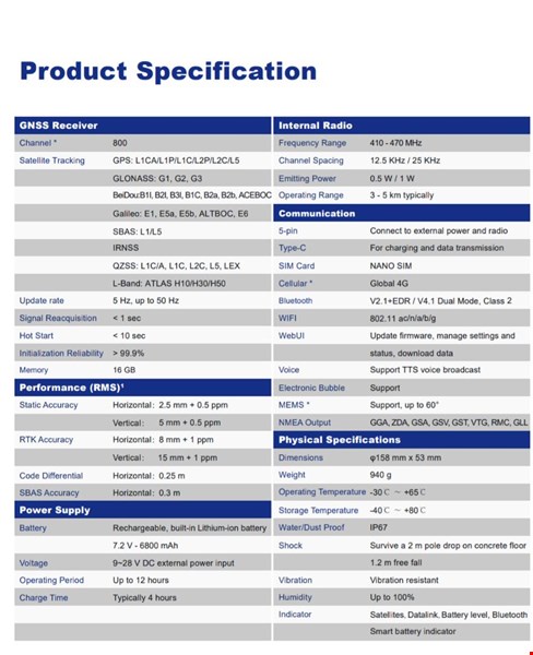 جی پی اس GPS E300PRO - تجهیزات - پهپاد - نقشه برداری